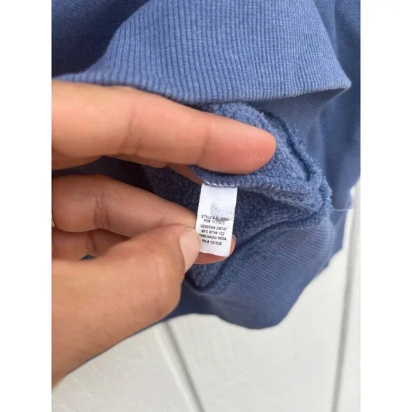 Salty Life Salty Vibes Blue Graphic Sweatshirt Adult Large‎ V Neck Long Sleeve - Picture 4 of 4